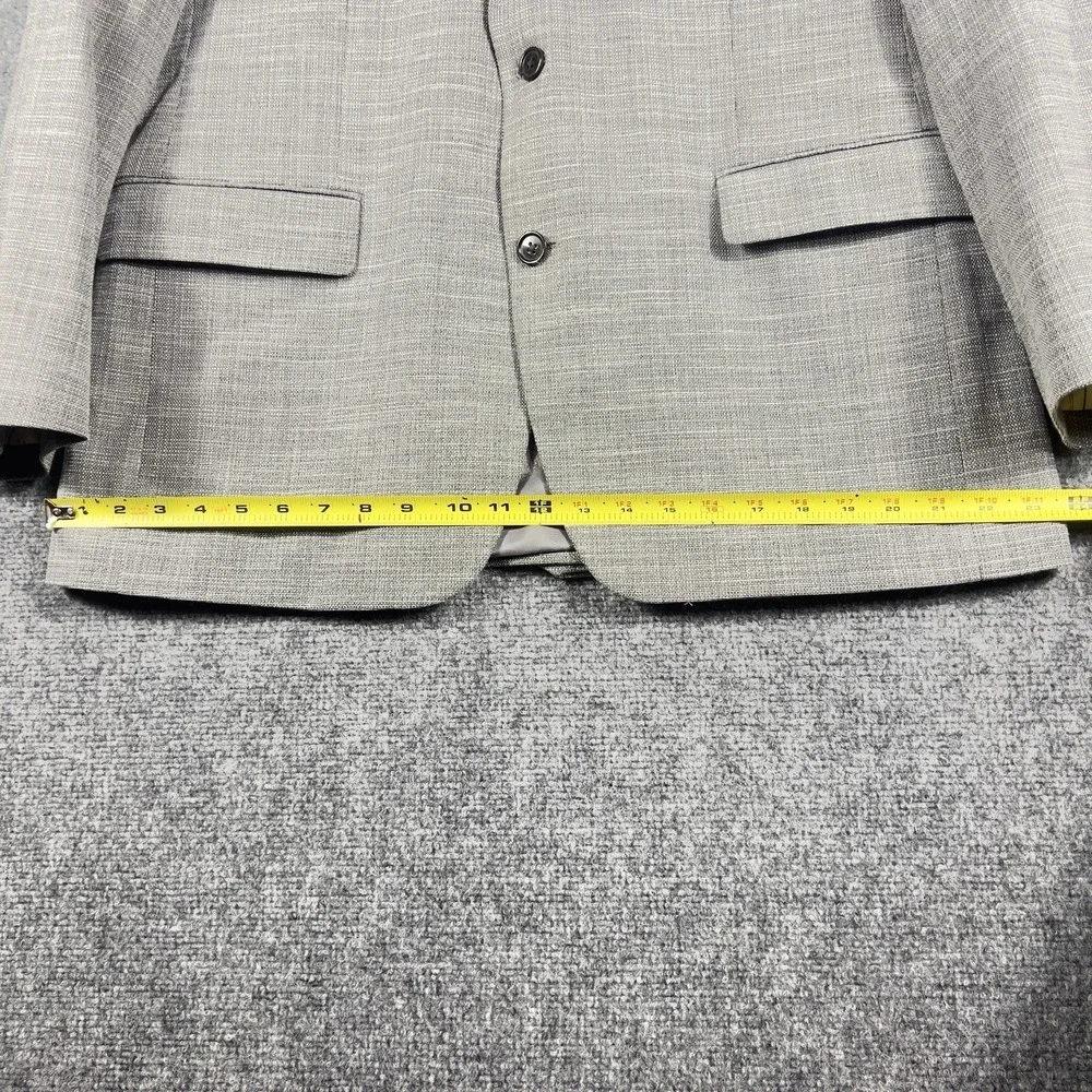 Lauren Ralph Lauren Mens Gray Textured Sport Coat Blazer 2 Button Classic